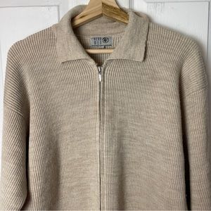 Wool Zippered Cardigan